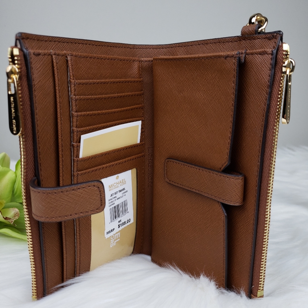 🌺NWT Michael Kors double zip wristlet wallet MK - Picture 5 of 6